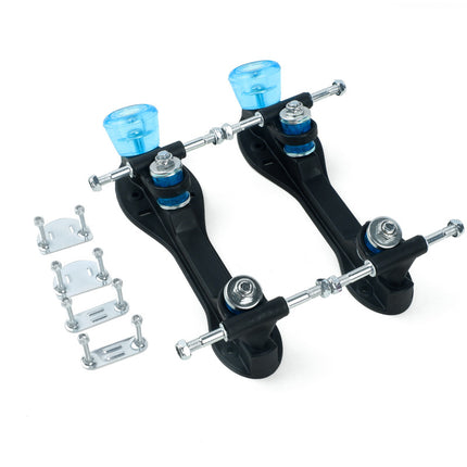 Double-row roller skates PP plastic base four-wheel roller skates triangle bracket skates bottom plate adjustable brake head