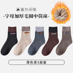 Letter terry: dark / 5 pairs/free size