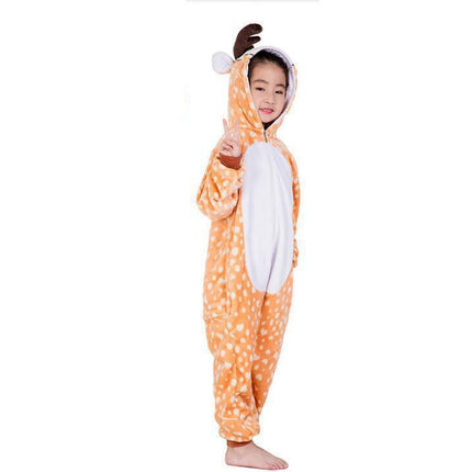Manufacturer's Flannel Cartoon One-Piece Animal Pajamas for Children and Adults, Unicorn, Dinosaur, Pegasus Pajamas, Couple Style