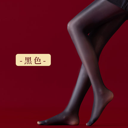 Black Silk Women's Oil-smooth Oil Socks Thin Anti-hook Silk Pantyhose Pearlescent Anchor Horse Oil Pantyhose for Royal Sister
