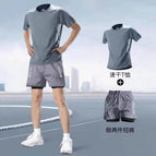 M-02 double-layer suit [gray pants-gray clothes] / M