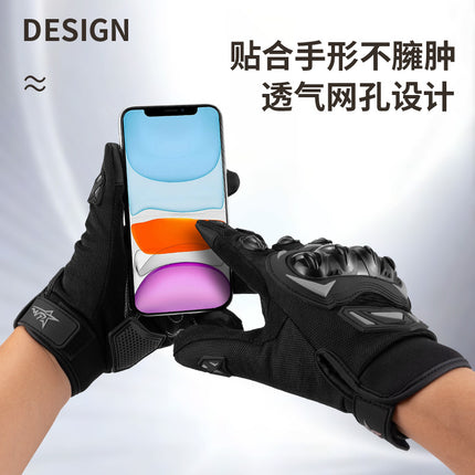 Anti-Slip New Touch Screen Anti-Scratch Gloves for Motorcycle Riding, Off-Road, Road, Outdoor, Wear-Resistant Handlebar Gloves, Cross-Border Hot-Selling Item