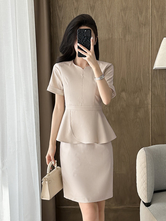 Professional Suit Suit for Women 2025 New Summer Thin Classy Elegant Beauty Salon Jewelry Store Front Desk Work Clothes