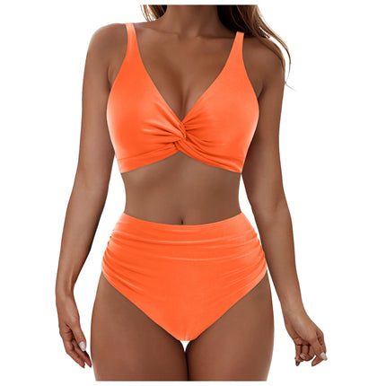 2025 Summer Fresh Design Vest Strap Swimsuit Women's Sweet Beach Vacation Two-Piece Swimsuit