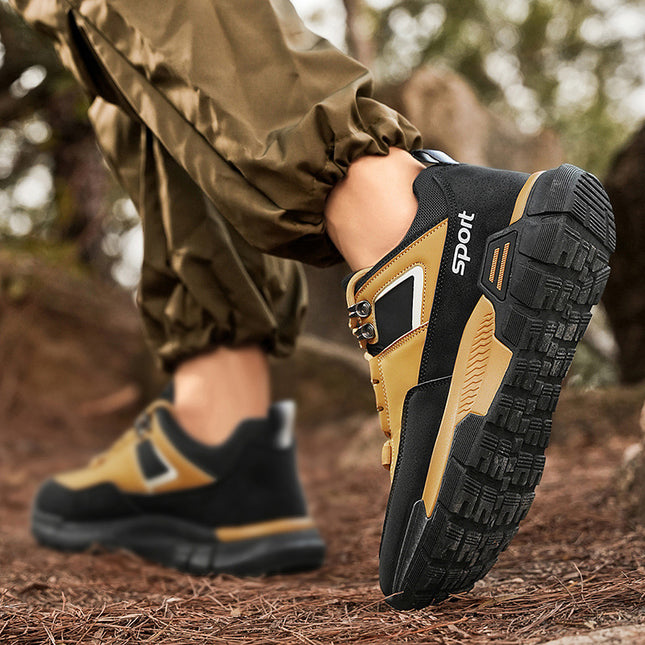Men's Shoes 2025 Spring New Men's Non-Slip Platform Mountaineering Shoes Low-top Sports Board Shoes Trendy Casual Workwear Shoes