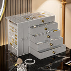 Gray 5-layer velvet + 2-layer solid color drawer / 24.6*13*17.5