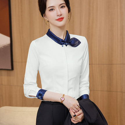 Stewardess Business Dress Shirt Hotel Front Desk Work Clothes suit Female Beautician Clothing Real Estate Consultant Women's Clothing suit