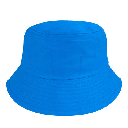 Cross-border pure cotton fisherman hat wholesale Japanese solid color face small bucket hat men's and women's light plate basin hat embroidered logo