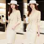 Beige Jacket dress / S