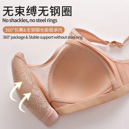 New Cross-border Underwear Women's Thin No Steel Rings Large Chest Showy Small Anti-sagging Bra Plus Size Sports Yoga Bra