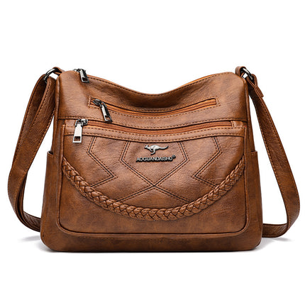 Bags for Women 2025 New Style Mom Bag Versatile Fashionable Shoulder Bag Soft Leather Middle-Aged Ladies Large Capacity Crossbody Bag Pu
