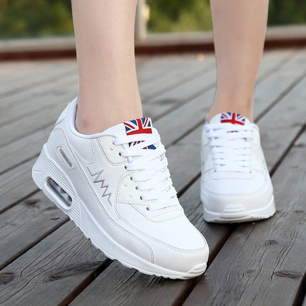 Women's Casual Shoes, Four-Season Shoes, New Women's Shoes, Fashionable Korean Style White Shoes, Low-Top Air-Cushioned Sneakers