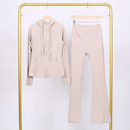 Lulu Df Stand-Up Collar Jacket Short Coat Tight-Fitting Stand-Up Collar Stretch Jacket with Gold Zipper Fitness Yoga Wear