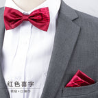Red bow tie + pocket towel