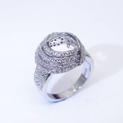 Ebay Best Selling Creative Wrapping Diamond Ring European and American Women's Fashion Engagement Party Ring Jewelry R4992