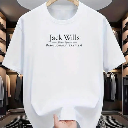 New Heavyweight Round Neck Short-Sleeved T-Shirt for Men, Cross-Border Popular Loose Printed Logo Bottoming Shirt for Men and Women, Half-Sleeved T-Shirt