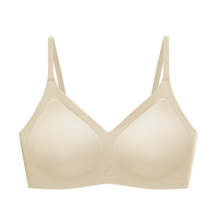 New Fixed Cup Sling Seamless Intimates Women's Silk Modal Push-Up Bra Without Rims Breathable Thin Bra