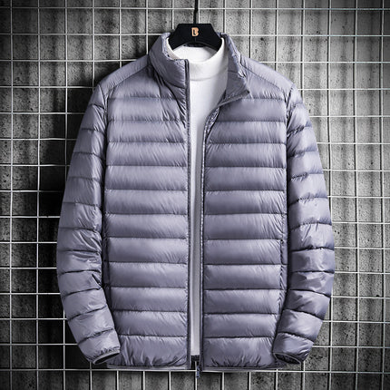 Printable light cotton-padded jacket men's youth short stand collar cotton-padded jacket foreign trade plus size men's cotton-padded jacket men's wholesale