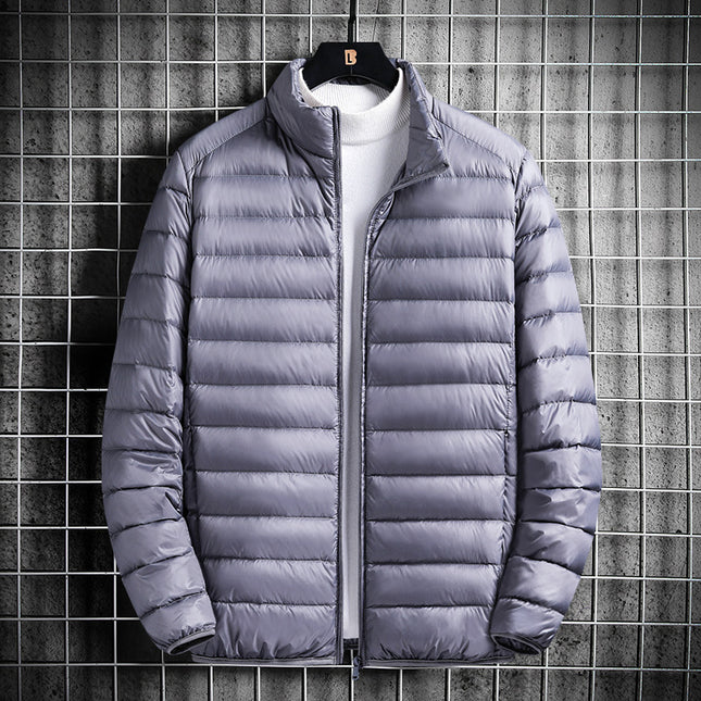 Printable light cotton-padded jacket men's youth short stand collar cotton-padded jacket foreign trade plus size men's cotton-padded jacket men's wholesale