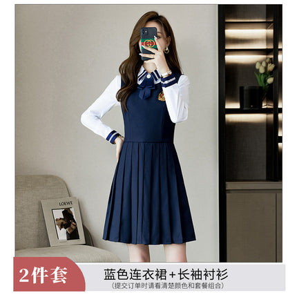 Kindergarten Teachers Garden Clothes Work Clothes Autumn and Winter New Kindergarten Teachers Vocational Middle School Students College Style suit Female dress