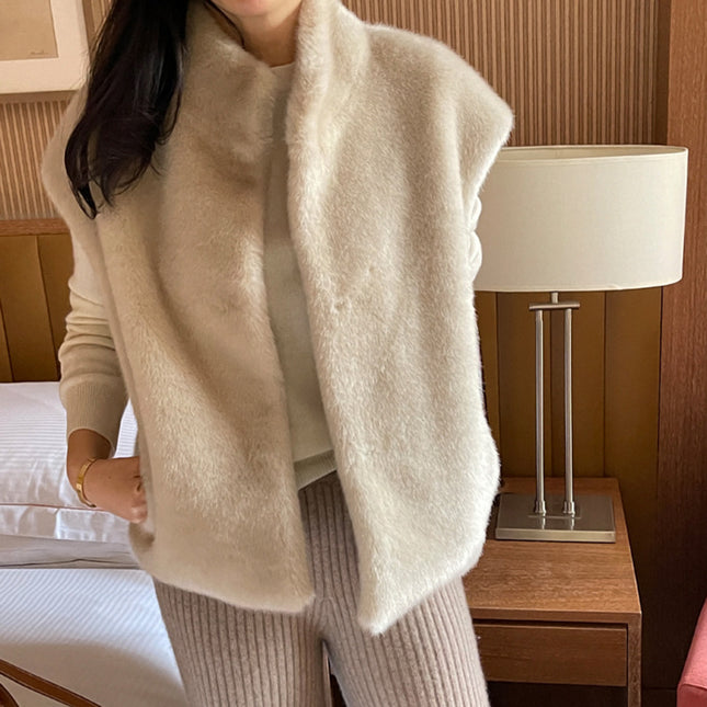 Foreign trade women's fashion South Korea Dongdaemun autumn and winter fur coat mink fur clip Korean horse