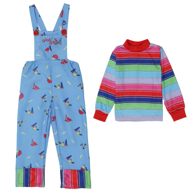Halloween Kids Horror Costume Ghost Baby Chucky Chaghi Clown Unisex Boys Girls S-XL Stage Performance / Costume Halloween Enfant Horreur Fantôme Bébé Chucky Chaghi Clown Unisexe Garçons Filles S-XL Scène