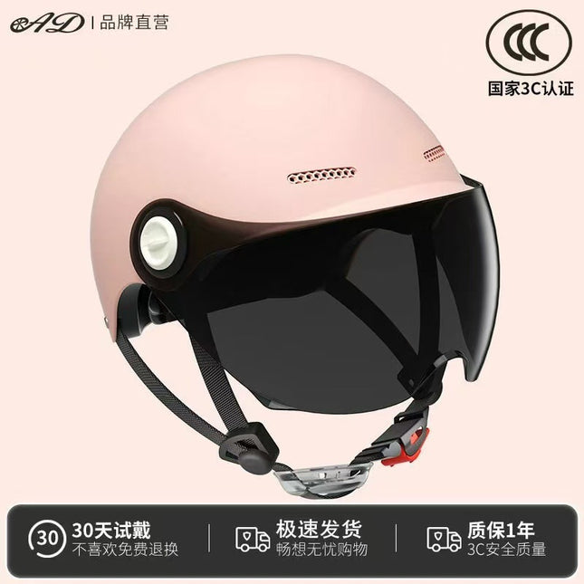 Ad3C Certified Electric Vehicle Helmet Summer Women's Popular Men's Safety Helmet Half Helmet Wholesale New National Standard Sun Protection Popular Model