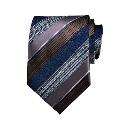 Tie Men's Dress Business Stripe 8cm New Jacquard Hidden Blue Executive Hand Tie Wedding Festive Spot