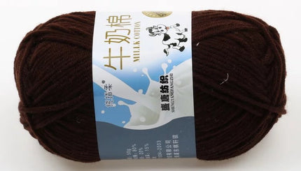 Five-Strand Milk Cotton Wool Ball Wholesale Medium Thick Thread Crochet Doll Shoes Scarf Handmade DIY Knitting Material Package