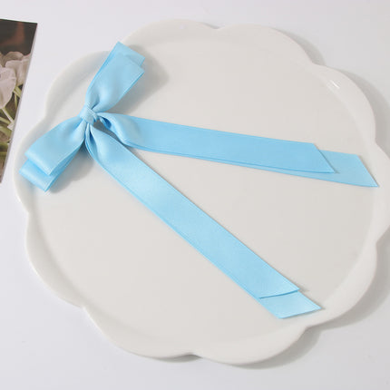 Yang Zi's Same Style Large Retro Ribbon Bow Hairpin for the Back of the Head, Super Fairy Elegant Hairpin Spring Clip Hair Accessory