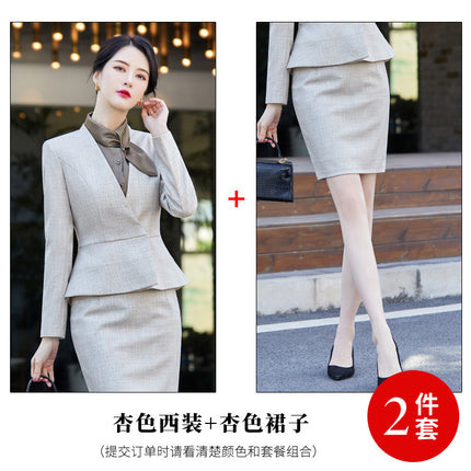 Jewelry store overalls women's high-end spring, autumn and winter slim temperament beauty salon front desk reception manager Professional Suit