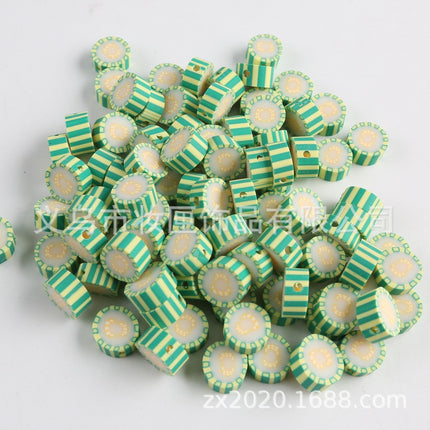 100 a pack of cross-border fruit soft pottery loose beads clay beads diy Amazon material bag accessories mobile phone