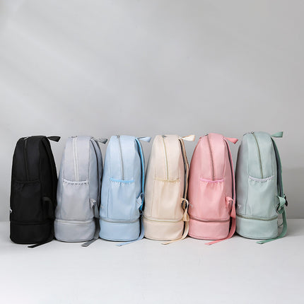 Swimming Backpack Oxford Cloth Sports Backpack Wet and Dry Separate Shoes Casual Double Back Large Capacity Printable Logo
