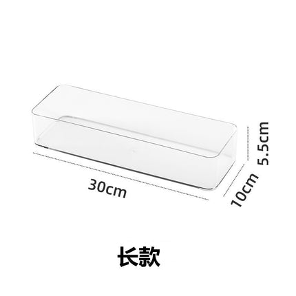 Desktop drawer transparent sundries cosmetics stationery pen note hand account tableware storage box mirror cabinet organizing box