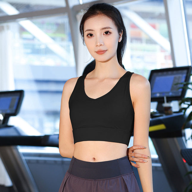 Sports Underwear Women's Fitness Running Vest with Chest Pad Backless Fitness Suit Autumn Fashion Yoga Bra