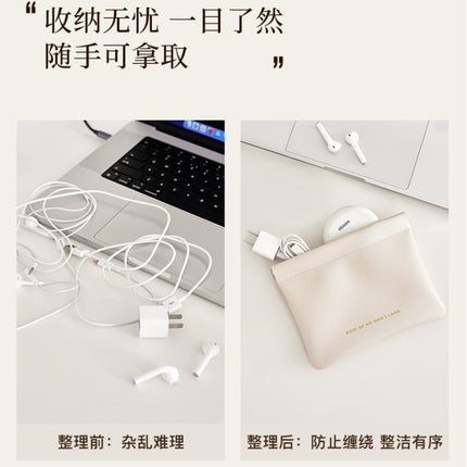 Automatic closing shrapnel storage bag cosmetic bag portable small sundry bag inner bag mouth red envelope inner storage small bag