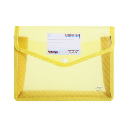 A4 File Bag Snap-Type Inch Student Stationery Office File Document Classification