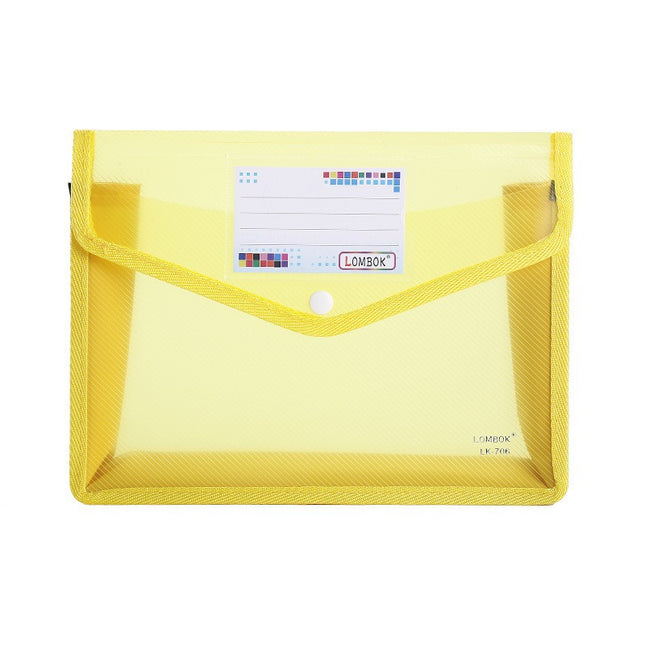 A4 File Bag Snap-Type Inch Student Stationery Office File Document Classification