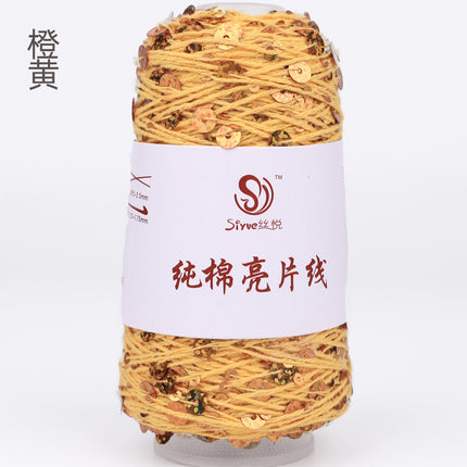Siyue pure cotton sequined yarn size beads 3+6 hand-woven yarn tube yarn factory wholesale wool ball cross-border
