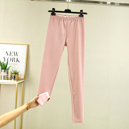 Double-sided velvet leggings Qiude velvet middle-aged and elderly mothers wear women's heating pants warm pants velvet padded slim fit