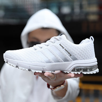 Cross-border Men's Shoes New Air Cushioned Flying Weaving Sneakers Men's Autumn Large Size Casual Shoes 2022 Spring and Autumn Trendy Men's Shoes