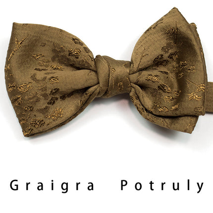 7-day replacement men's original Brown national style retro British fashion personality solid color bow tie men