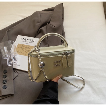Fashion Retro High-end Box Bags Trendy Western-style Cross-border Miu All-match Crossbody Bag Shoulder Portable Small Square Bag