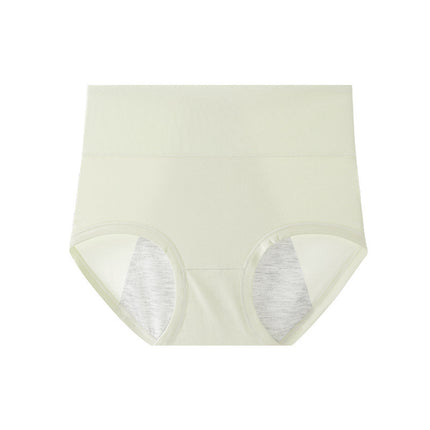 Cloud-Like Pure Cotton High-Waisted Tummy Control Breathable Women's Panties, Physiological Pants with Widened Leak-Proof Design, Pure Cotton Antibacterial Extended Crotch