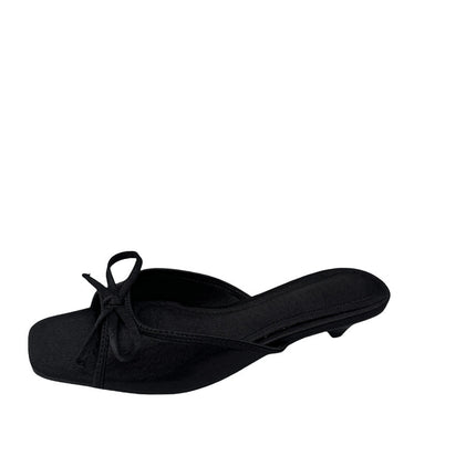 2025 New European and American Fashion Open-Toe Slippers Low-Heeled Elegant Sandals for Women