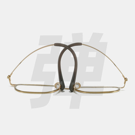 Linde's Same Style Ultra-Light and Ultra-Elastic Steel Fashionable Square Frame Plate Rim Screwless Myopia Glasses Frame Manufacturer Wholesale