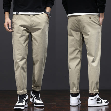 Spring and Summer Thin plus size Casual Pants Men's Loose Trendy Chubby Business Men's Pants Plus-sized 110.00kg Chubby Trendy Pants