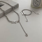 Titanium steel B letter bracelet