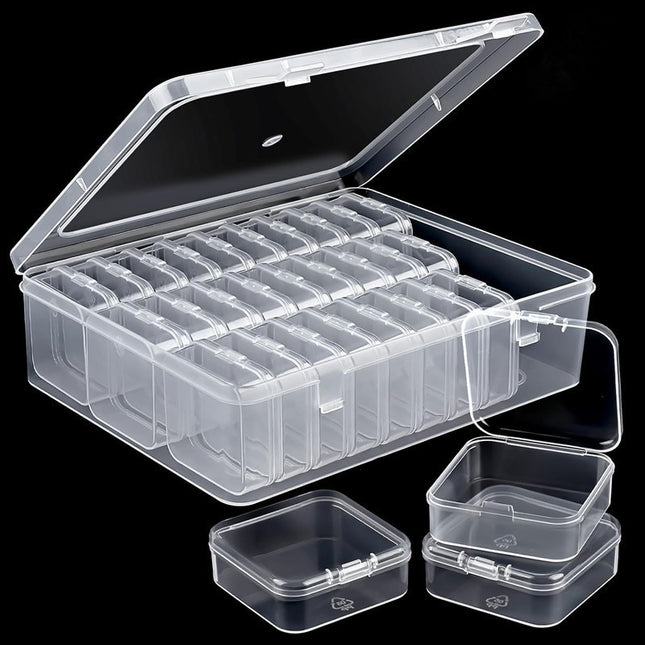 Labeling and Delivery of Beads, Nano-Bead Accessories Storage Box, Diamond Beads, Transparent Finishing Jewelry, Manicure Jewelry Box