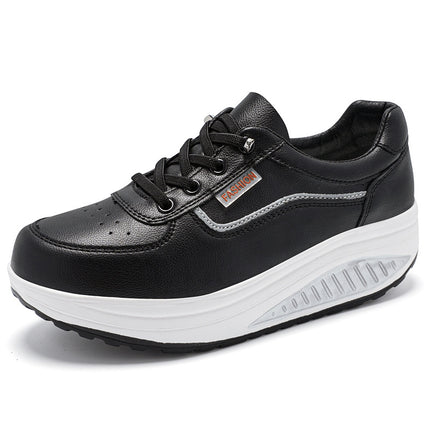 White Shoes for Women, Mother's Shoes, 2025 Spring & Fall New Rocking Shoes, Sports Shoes, Thick-Soled Casual Shoes, Breathable Commuter Shoes
